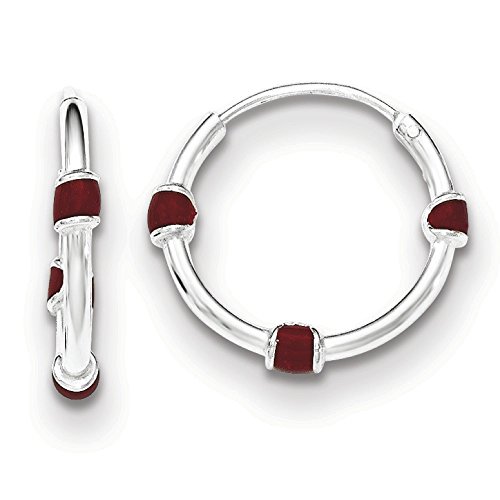 Jewel Tie Sterling Silver 2.00mm Diamond-Cut Hoop Earrings 